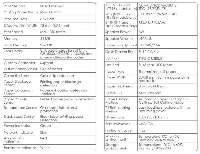Sunmi NT311 80mm Kitchen Cloud Printer 7