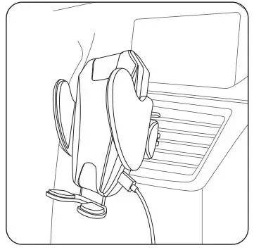 Dongguan TAC-117A Car Fast Wireless Charger - Connect the cable micro head to your charge holder