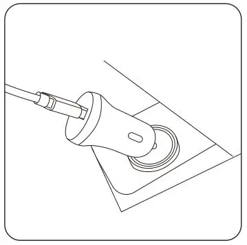 Dongguan TAC-117A Car Fast Wireless Charger - Connect the other end to car charger, then insert the car charger to car cigar lighter.