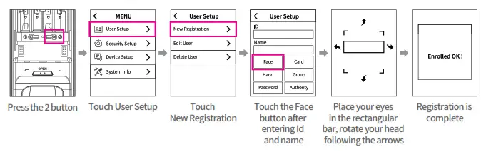 Onface 2AW4P-D5 FACE RECOGNITION DOORLOCK - Fig 21
