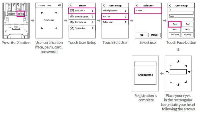 Onface 2AW4P-D5 FACE RECOGNITION DOORLOCK - Fig 23