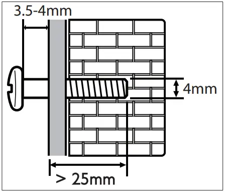 PHILIPS Soundbar F Screw length diameter
