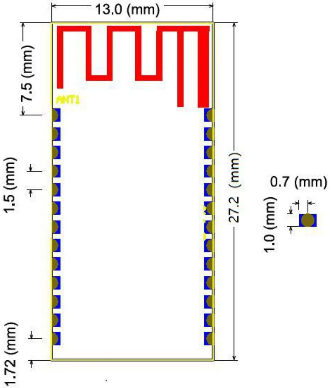 Module Size and Pin Arrangement