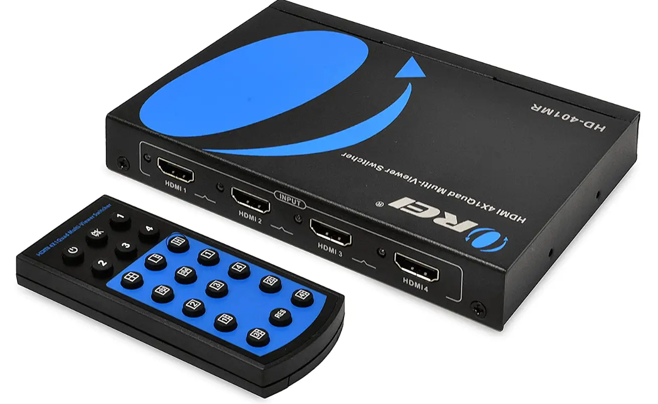 Orei HDMI-Multi-Viewer-4x1-Seamless-HDMI-Switc-by-OREI -4-Ports-IR -Remote,-imgg