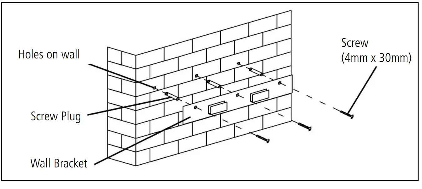 caple AH600BK Angled Wall Chimney Hood - Bracket