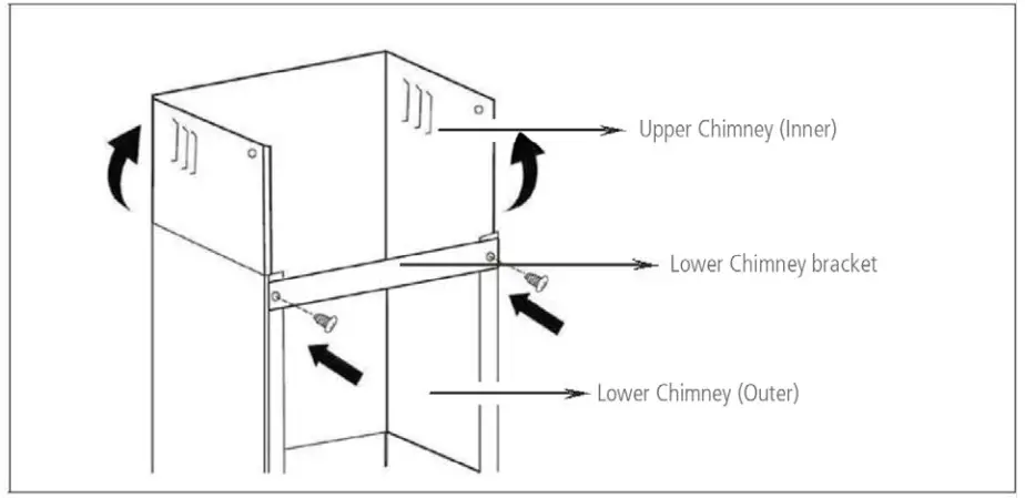 caple AH600BK Angled Wall Chimney Hood - decorative