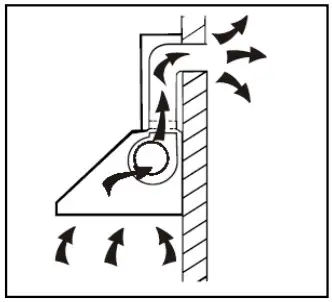 caple AH600BK Angled Wall Chimney Hood - fdig