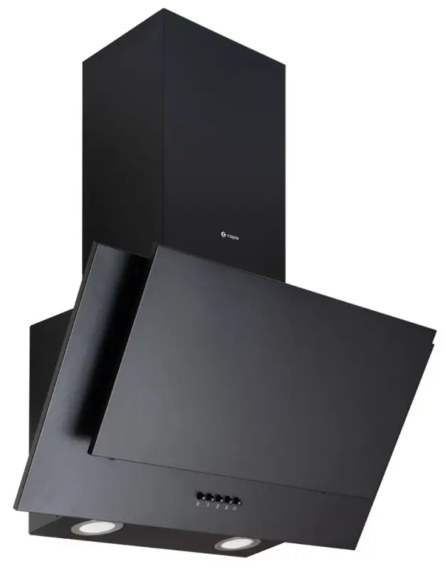 caple AH600BK Angled Wall Chimney Hood