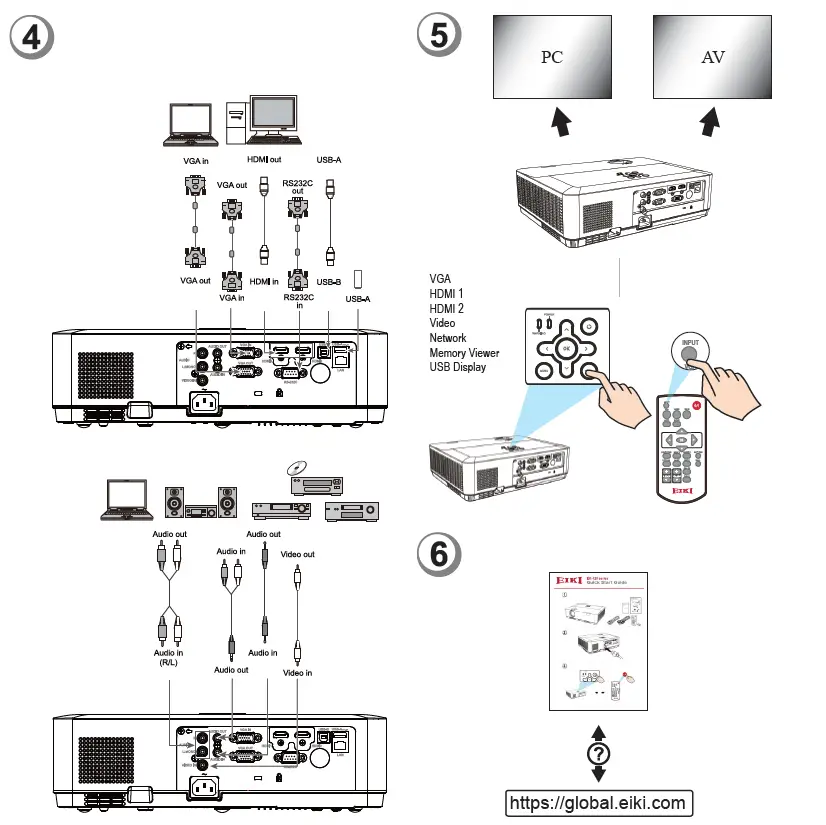 EIKI-EK-130-Series-EK-131W-WXGA-3LCD-Portable-Projector-FIG-2