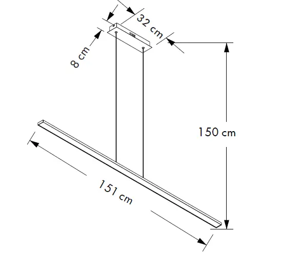 QAZQA 92559 Banda HL 150 1500cm Hanging Lamp FIG 2