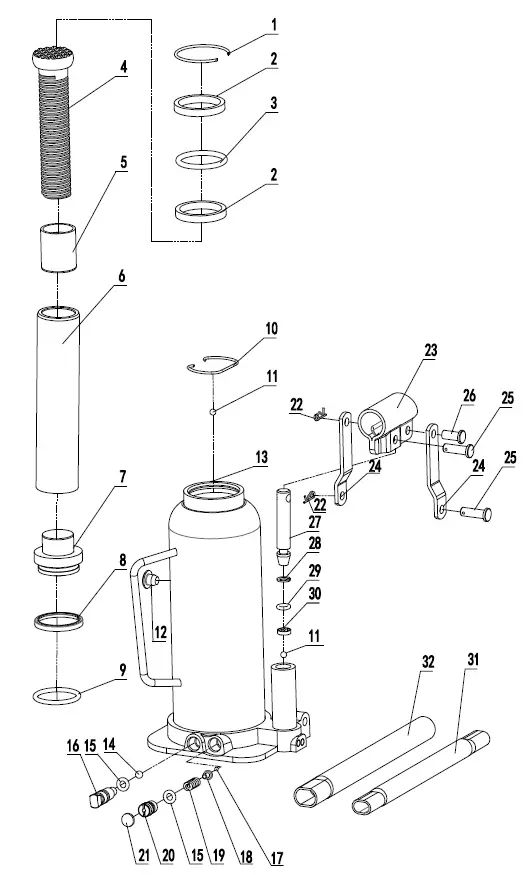 PITTSBURGH 56739 12-Ton Heavy Duty Bottle Jack-8