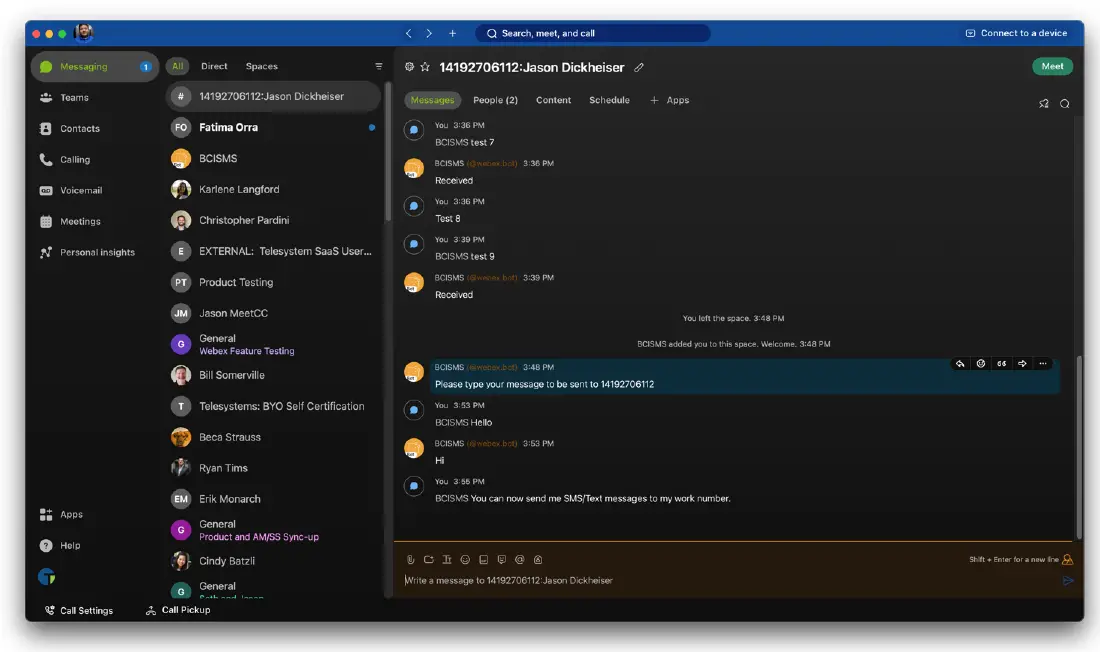 Telesystem Webex SMS Hosted VoIP Blue fig 10