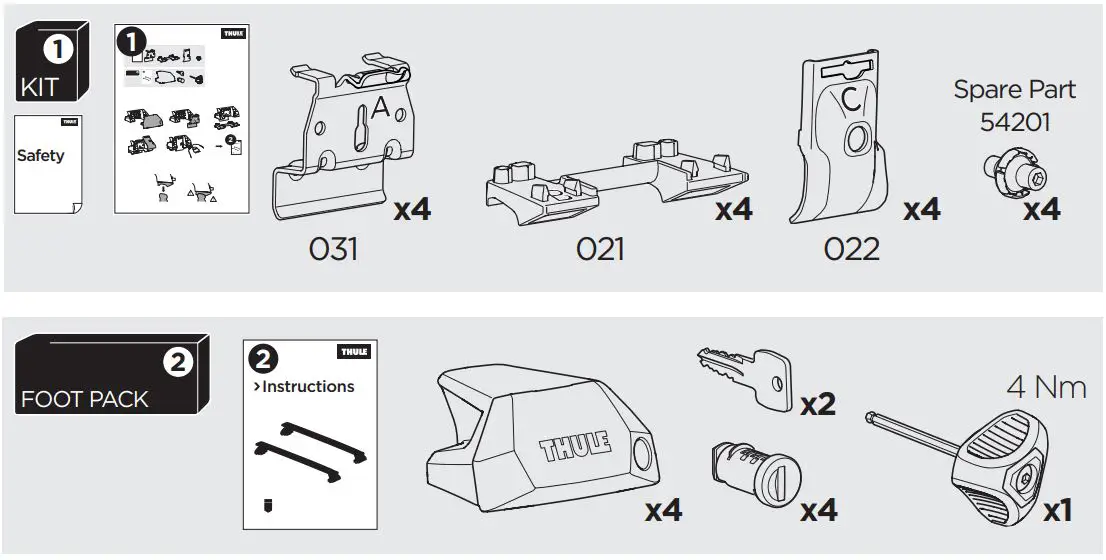 THULE-Kit-186127-Custom-Fit-Kit-fo-Mounting-fig-1