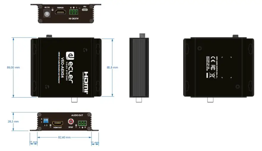 LANCOM Systems LX-6400 Highly Efficient Wi-Fi - MECHANICAL DIAGRAM