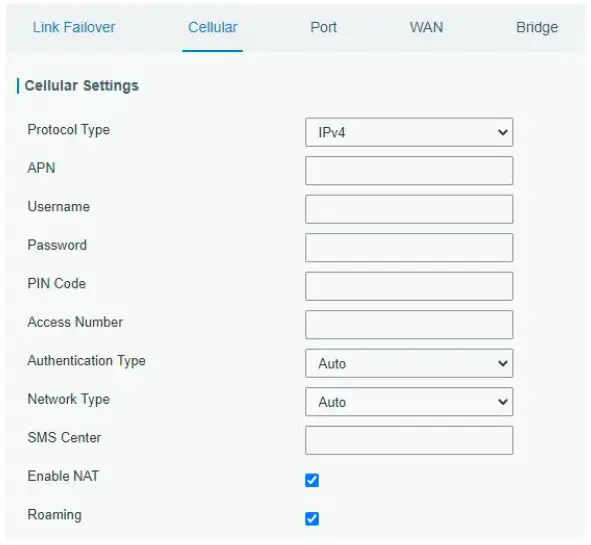 Milesight UF51 5G CPE Cellular Router - Network Configuration 3