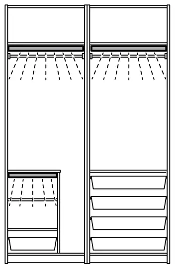 IKEA PAX and KOMPLEMENT Wardrobes and Closet Solutions - FIG 100