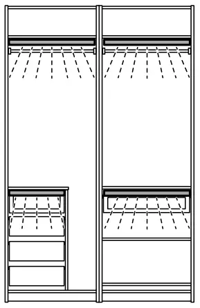 IKEA PAX and KOMPLEMENT Wardrobes and Closet Solutions - FIG 110