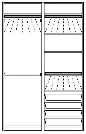 IKEA PAX and KOMPLEMENT Wardrobes and Closet Solutions - FIG 112