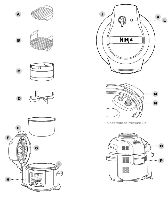 NINJA OP450UK Foodi MAX 7-in-1 - Parts