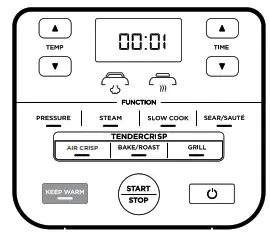 NINJA OP450UK Foodi MAX 7-in-1 - counting up