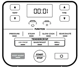 NINJA OP450UK Foodi MAX 7-in-1 - counting up