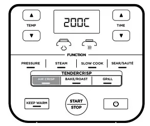 NINJA OP450UK Foodi MAX 7-in-1 - temperature