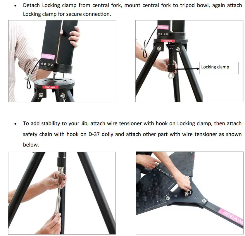 PROAIM P-W5P-BRZ Breeze Film Shooting Equipment Instruction Manual - Assembling