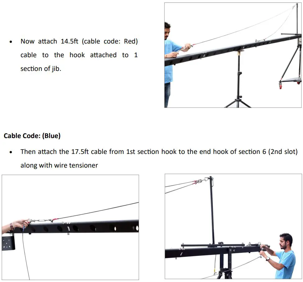 PROAIM P-W5P-BRZ Breeze Film Shooting Equipment Instruction Manual - INSTALLING CABLES