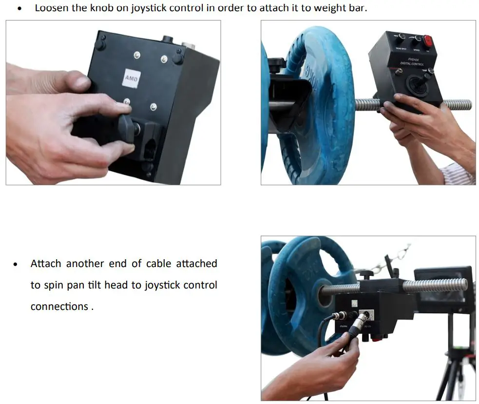 PROAIM P-W5P-BRZ Breeze Film Shooting Equipment Instruction Manual - INSTALLING WEIGHT BAR