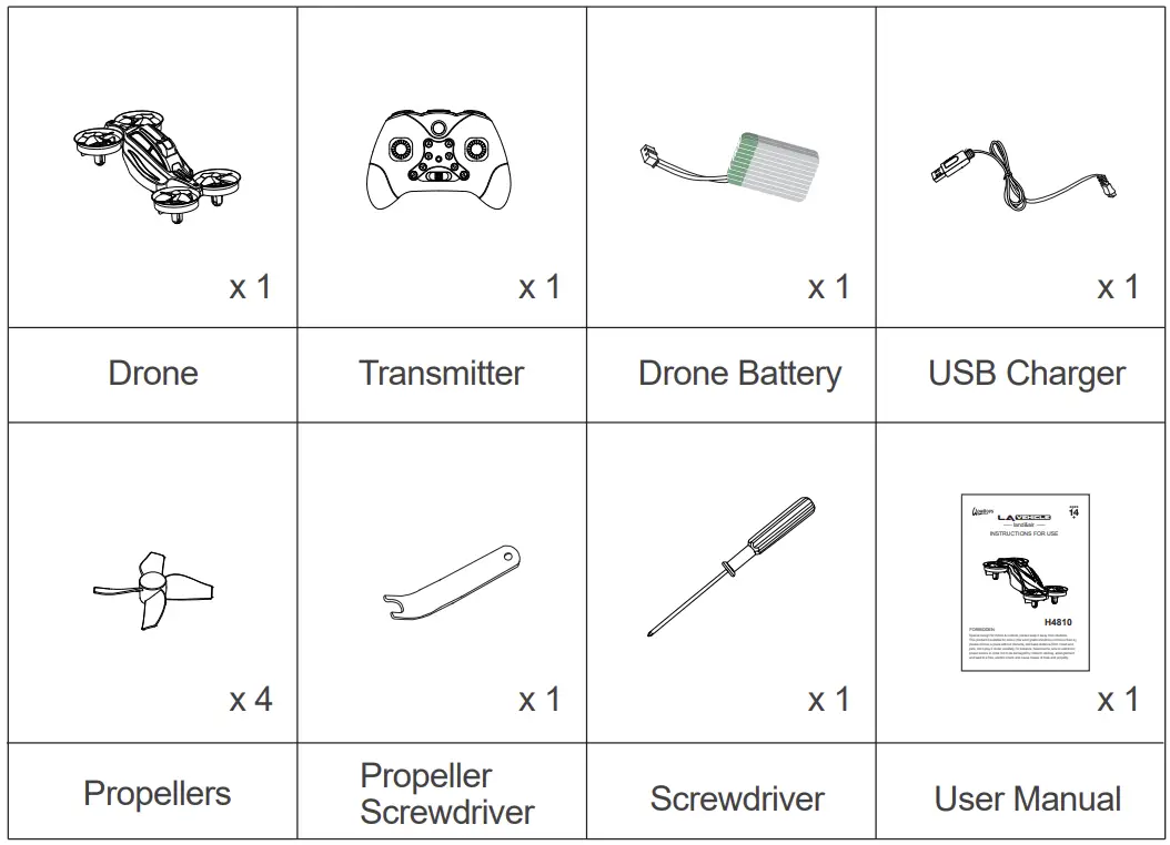 2A8DM-A90 RC Drone Package Content