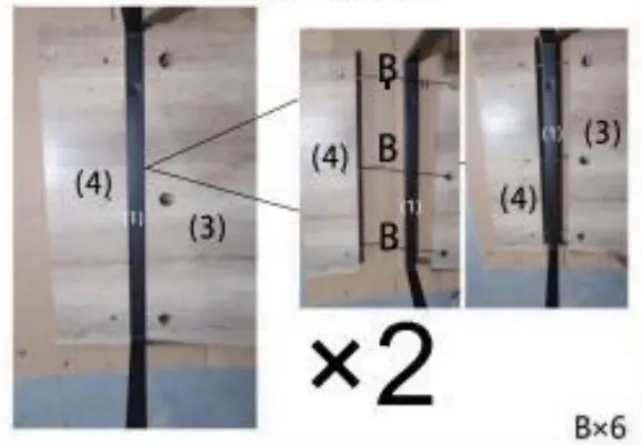 Polibi RS 551IRDTD Industrial Rectangular Rustic Brown Wood Top Dining Table - Installation steps 2