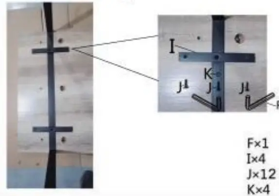 Polibi RS 551IRDTD Industrial Rectangular Rustic Brown Wood Top Dining Table - Installation steps 4