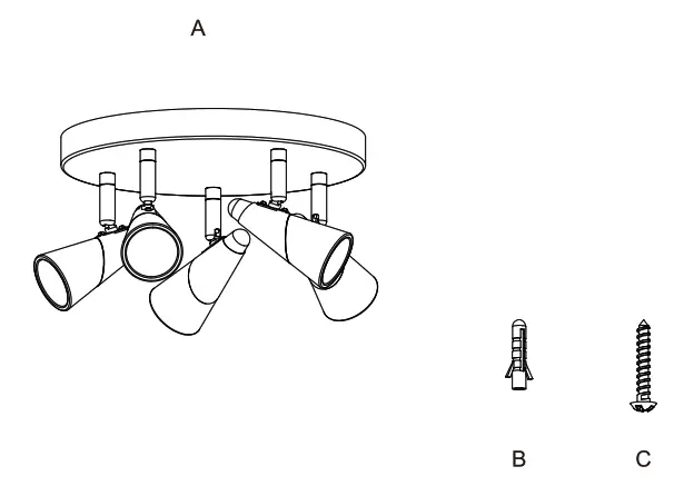 NOVA LIFE Orion Ceiling Light Round - figure33