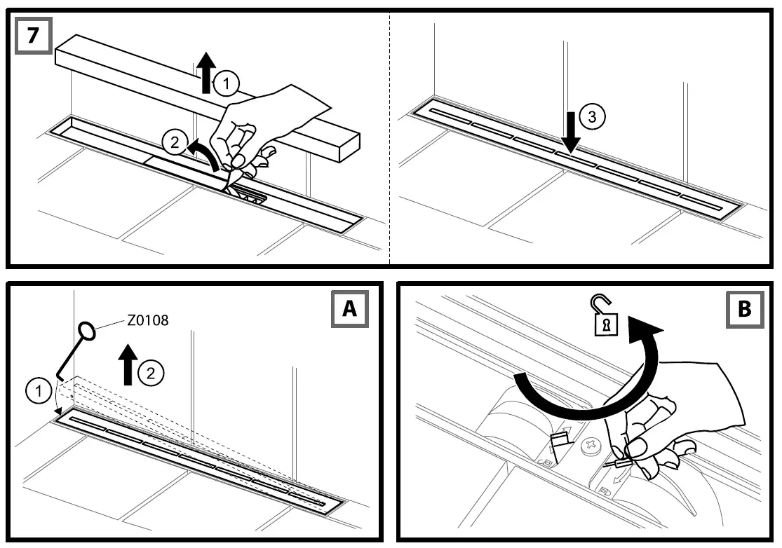 RAVAK X01427 Shower Drain Stainless Steel 8