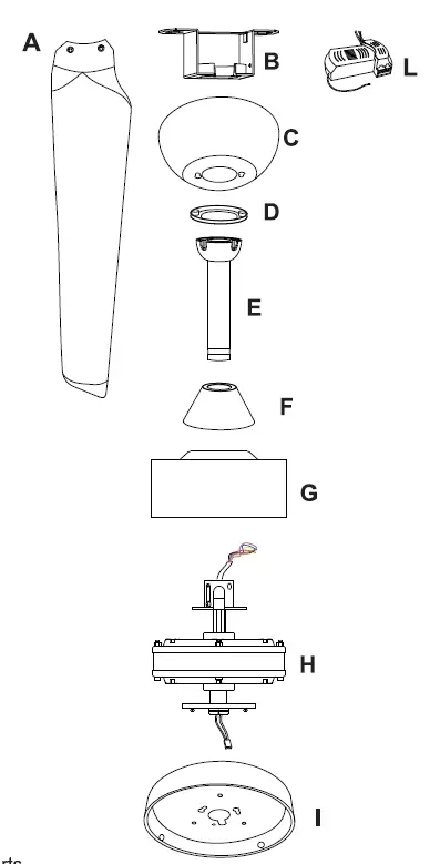 ONE HOME COLLECTION OHCF03-MT Smart Ceiling Fan 2