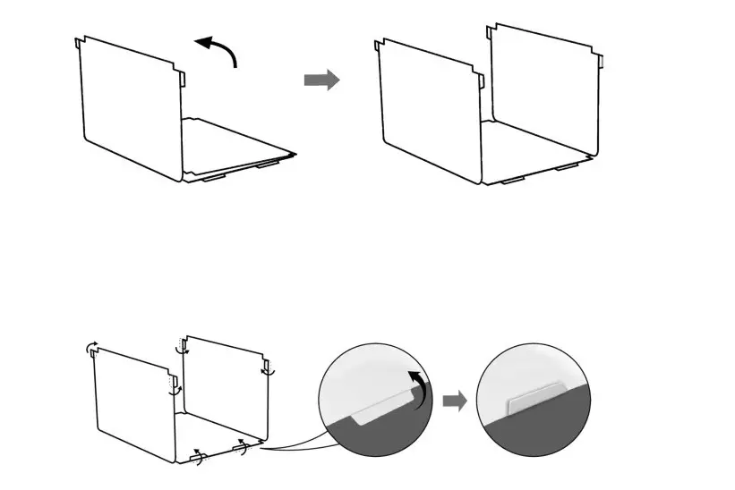 ovela OV3PCSSBWTA 3PCS Storage Box - Step 1-2