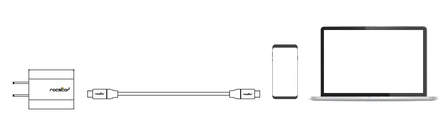 rocstor Y10A256-W1 20W Smart USB-C Power Adapter 1