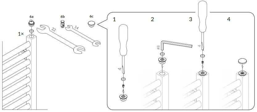 TERMA Mounting bracket MKPMKS 4× - overview 2
