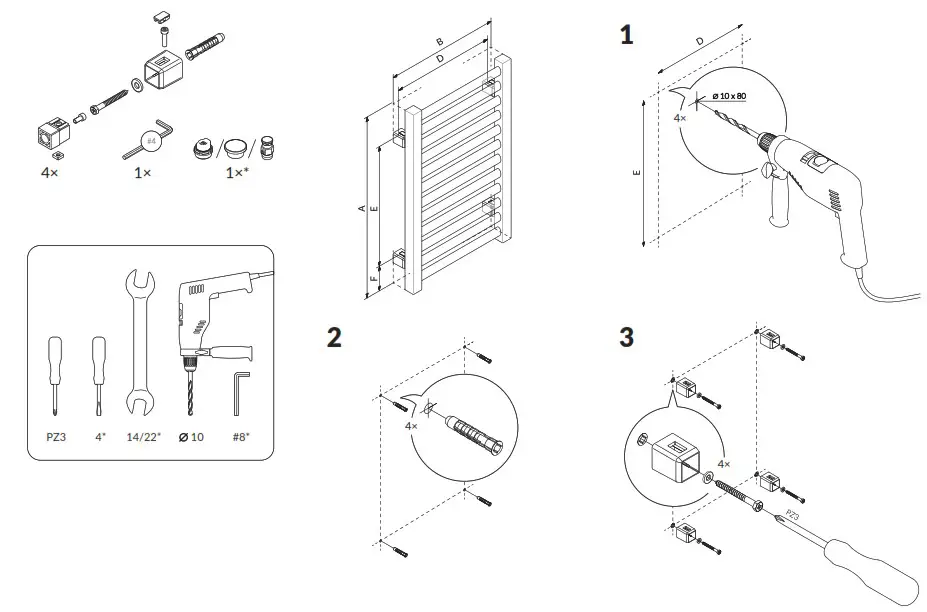 TERMA Mounting bracket MKPMKS 4× - overview 3