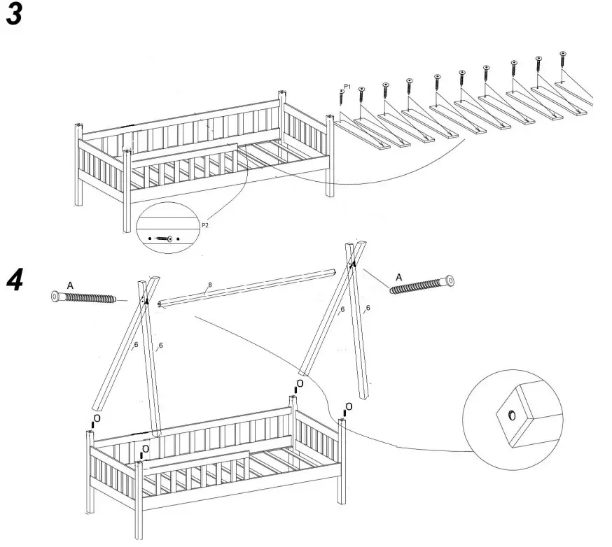 My Sweet Kids TIPI NOA Bed with Drawer - 5
