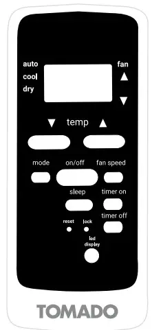 TOMADO TMA9001B Mobiele Airco - REMOTE CONTROL