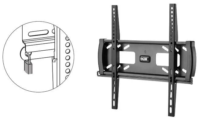 THOR 28013T 32 70 Inch Anti Theft Heavy Duty Fixed TV Wall Mount - Cover