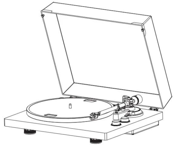 BLUE AURA PG1 Blackline Bluetooth Turntable - cover