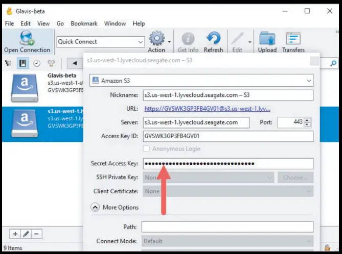 Connect with Cyberduck