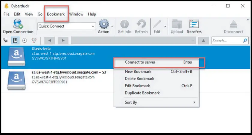 Connect with Cyberduck