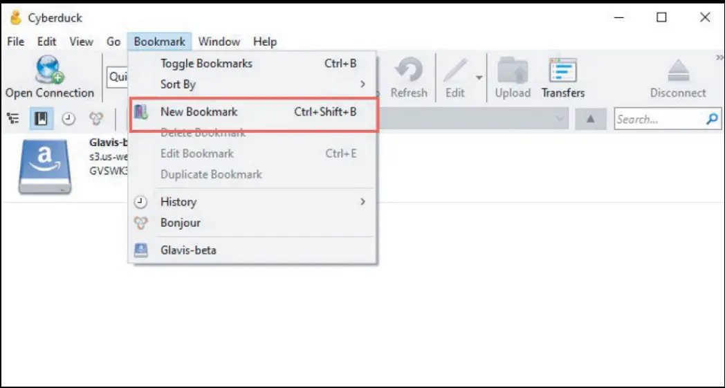 Connect with Cyberduck