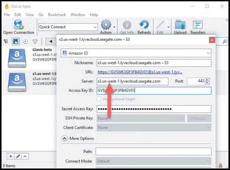 Connect with Cyberduck