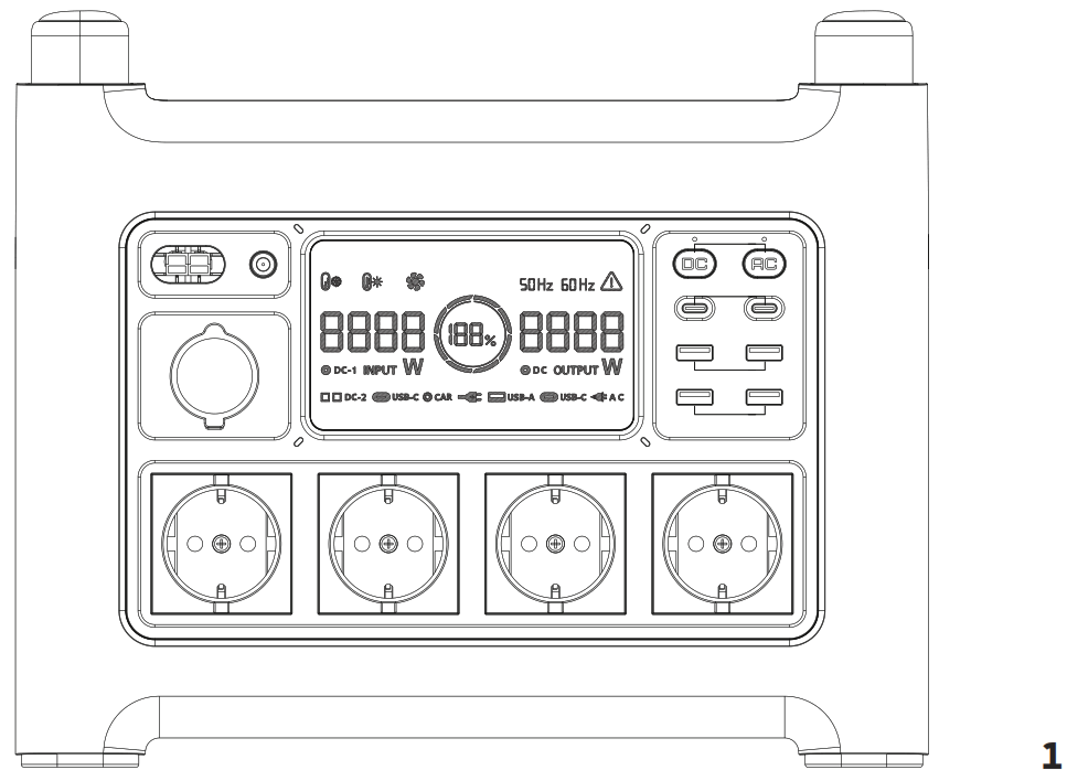 AGFAPHOTO PPS 1200Pro Tragbare Powerstation - fig