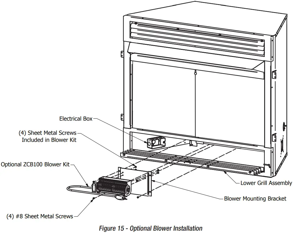 Pleasant Hearth PHZC32C 32 Inch Vent-Free Circulating Firebox fig 11