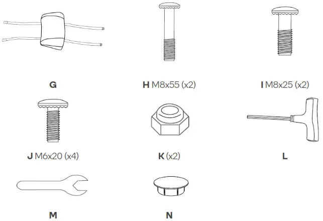 Kogan Hotshot Recliner Gaming Chair User Guide - COMPONENTS 1